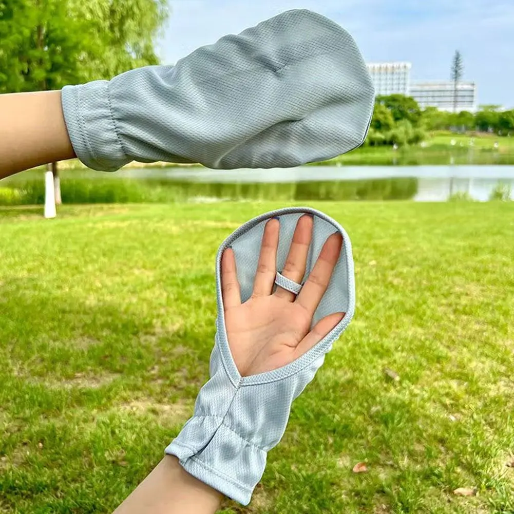 Summer UV Protection Sunscreen Gloves Breathable Thin Women Lady Gloves Outdoor Sports Cycling Gloves Sleeve Glove Summer