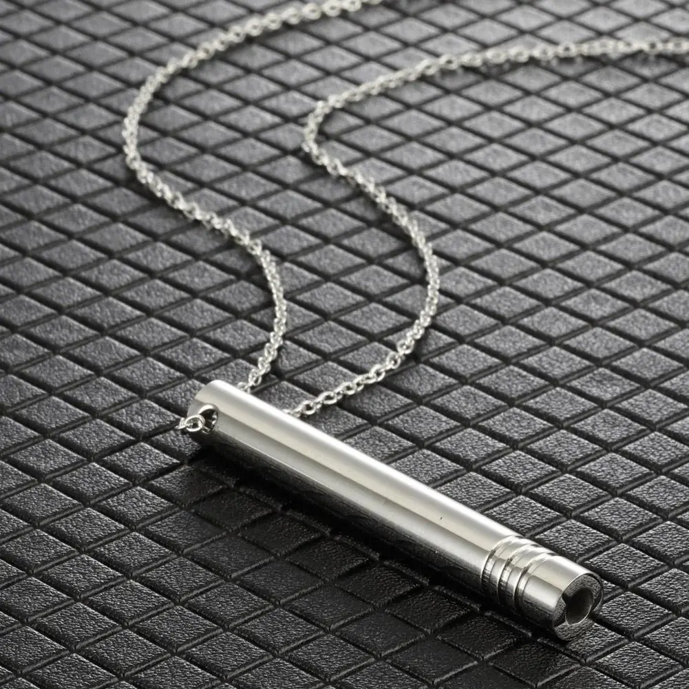 Steel Anxiety Breathing Necklace for Women Stress Relief Meditation Necklaces Yoga Ritual Female Jewelry Accessories