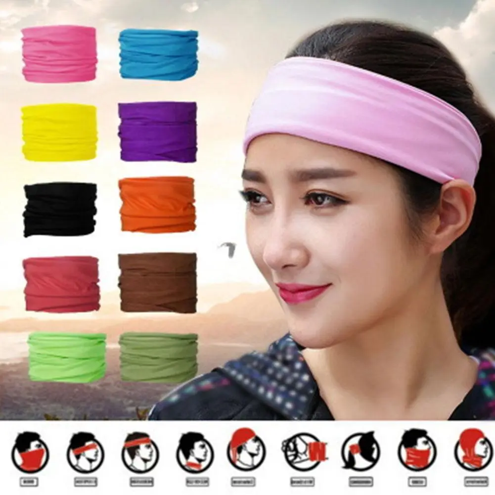 Dyeing Color Neck Gaiter Men Women Plain Bandana Multifunctional Headscarf Windproof Face Shields Seamless Tube Snood Warmer