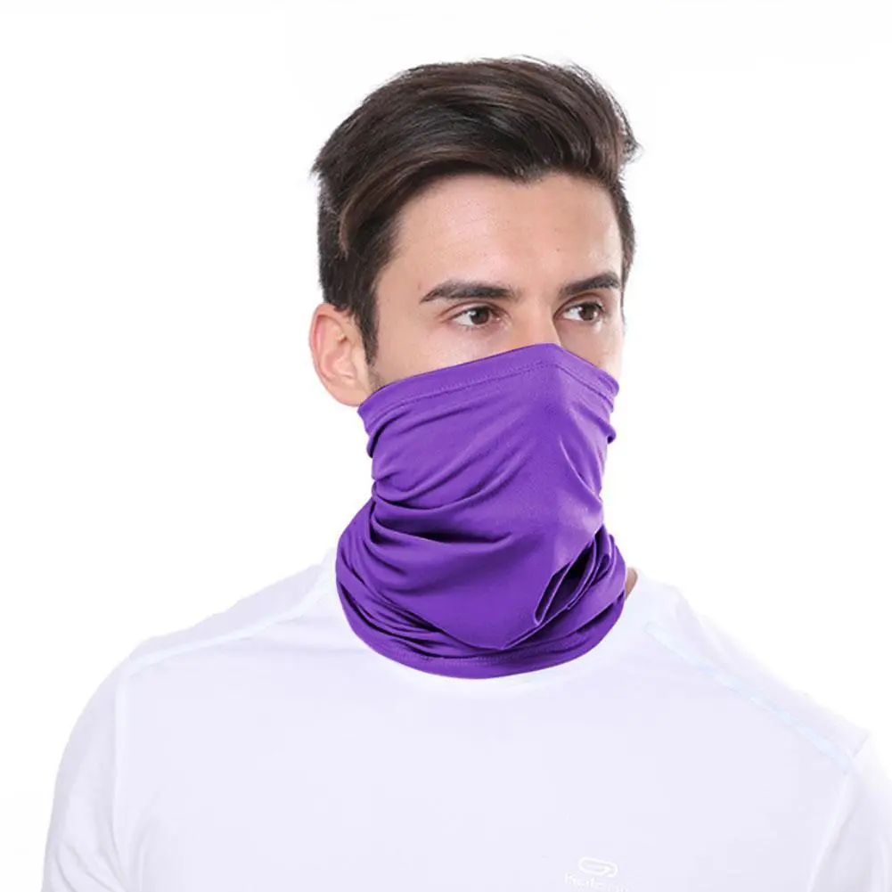 Dyeing Color Neck Gaiter Men Women Plain Bandana Multifunctional Headscarf Windproof Face Shields Seamless Tube Snood Warmer