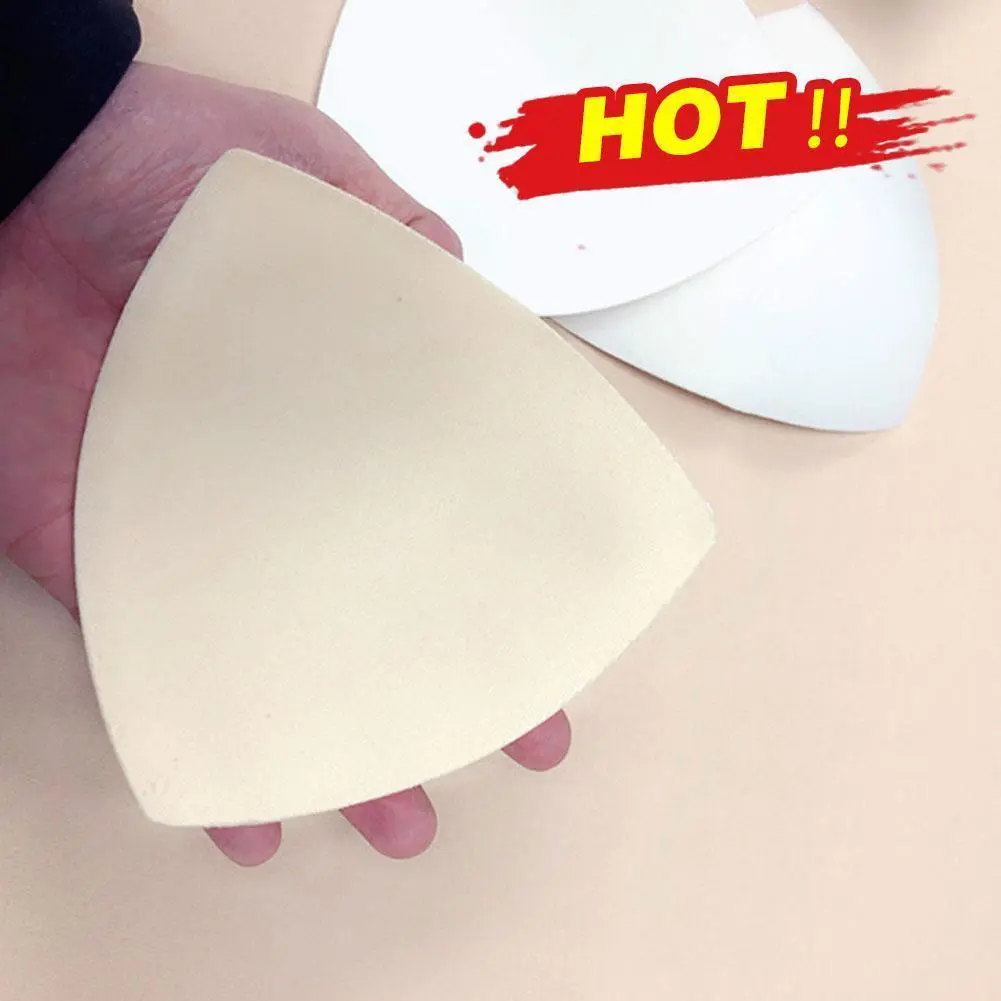 2Pcs Bikini Bra Pad Triangle Cups Chest Push Up Insert Foam Pads For Swimsuit Padding Accessories Removeable Enhancer Bra Pads