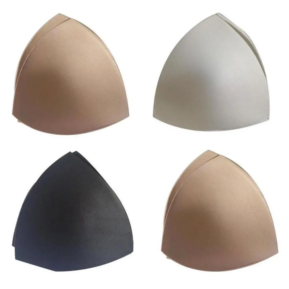 2Pcs Bikini Bra Pad Triangle Cups Chest Push Up Insert Foam Pads For Swimsuit Padding Accessories Removeable Enhancer Bra Pads