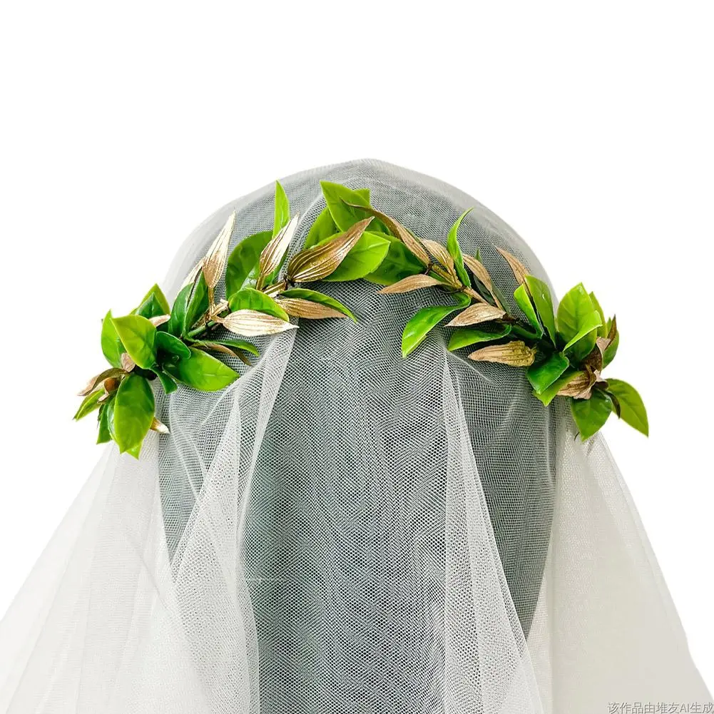 Unisex Cosplay Laurel Leaf King Headband Crown Greek Headband Fairy Forest Elf Halloween Circlet Party Elven Headpiece Wood H8P5