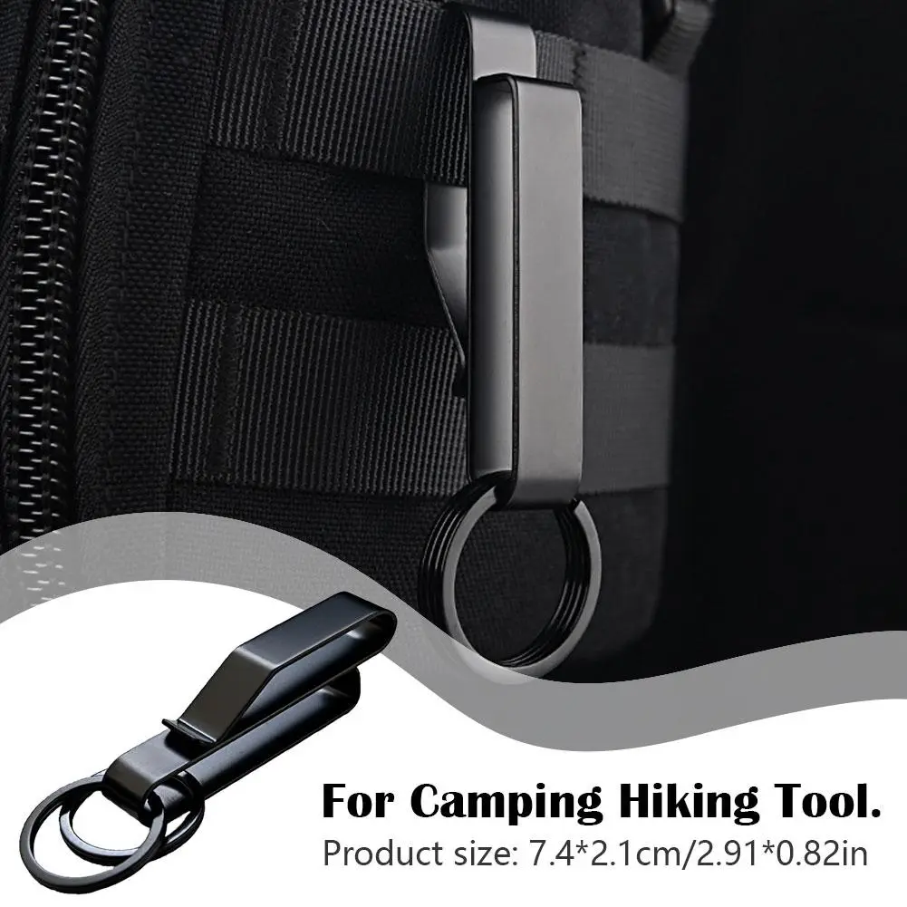 Steel Belt Hook Carabiner Car Keychain Belt Hanger Bottle Hook Hook Camp Water Holder Tactical Outdoor EDC Tool