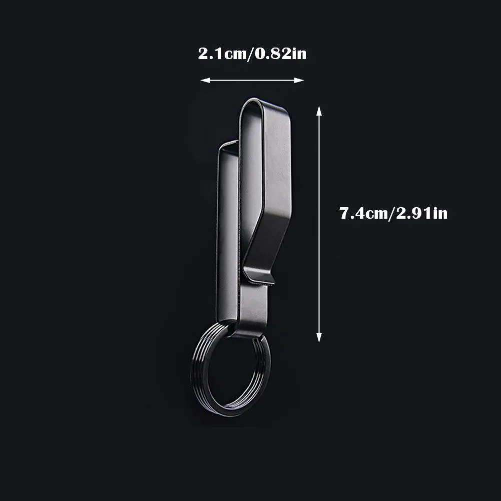 Steel Belt Hook Carabiner Car Keychain Belt Hanger Bottle Hook Hook Camp Water Holder Tactical Outdoor EDC Tool