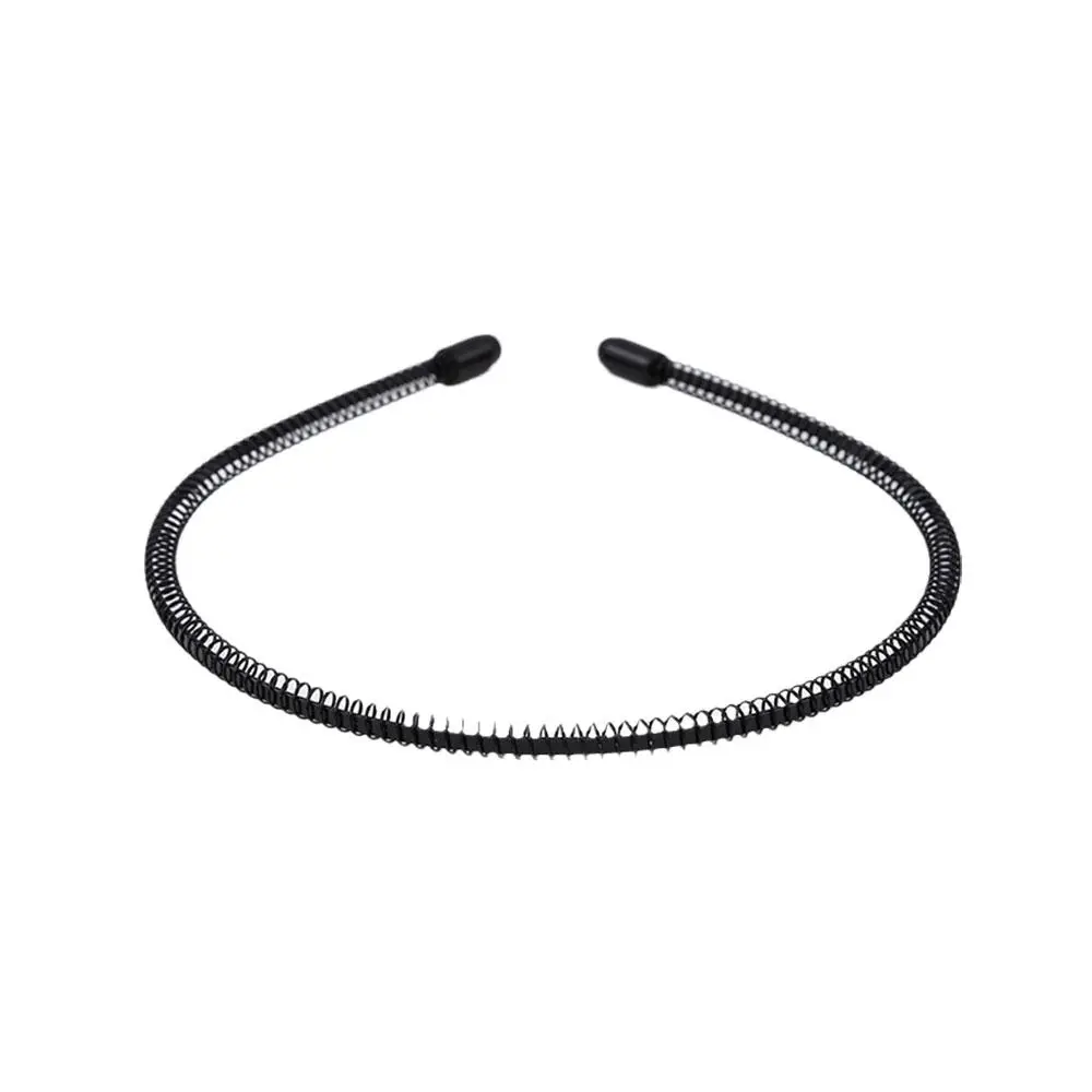 Metal Iron Headband Mens Women Unisex Black Hair U2G1 5mm Width Fashion Head Hoop Hair Sport Band Accessories Hairband P3J3