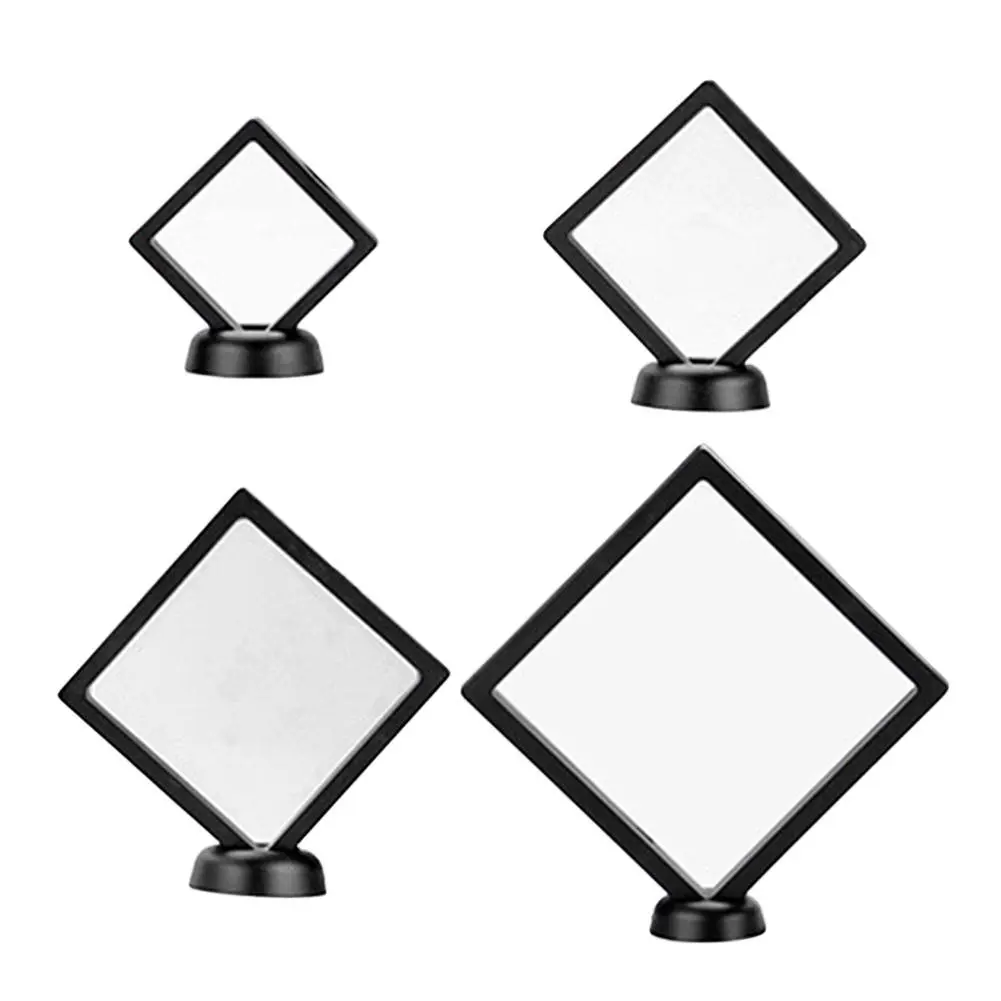 Floating Frame 3D Display Jewelry Box Suspension Storage PE Film Antioxidation Organizer Floating Flexi Frames Jewelry Holder