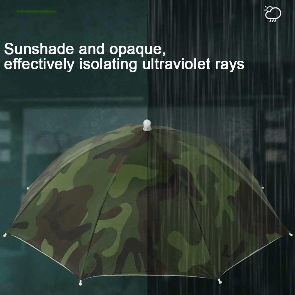 Foldable Outdoor Umbrella Hat Women Men Fishing Headwear Sun Cap Camping Fishing Headwear Cap Beach Head Hats