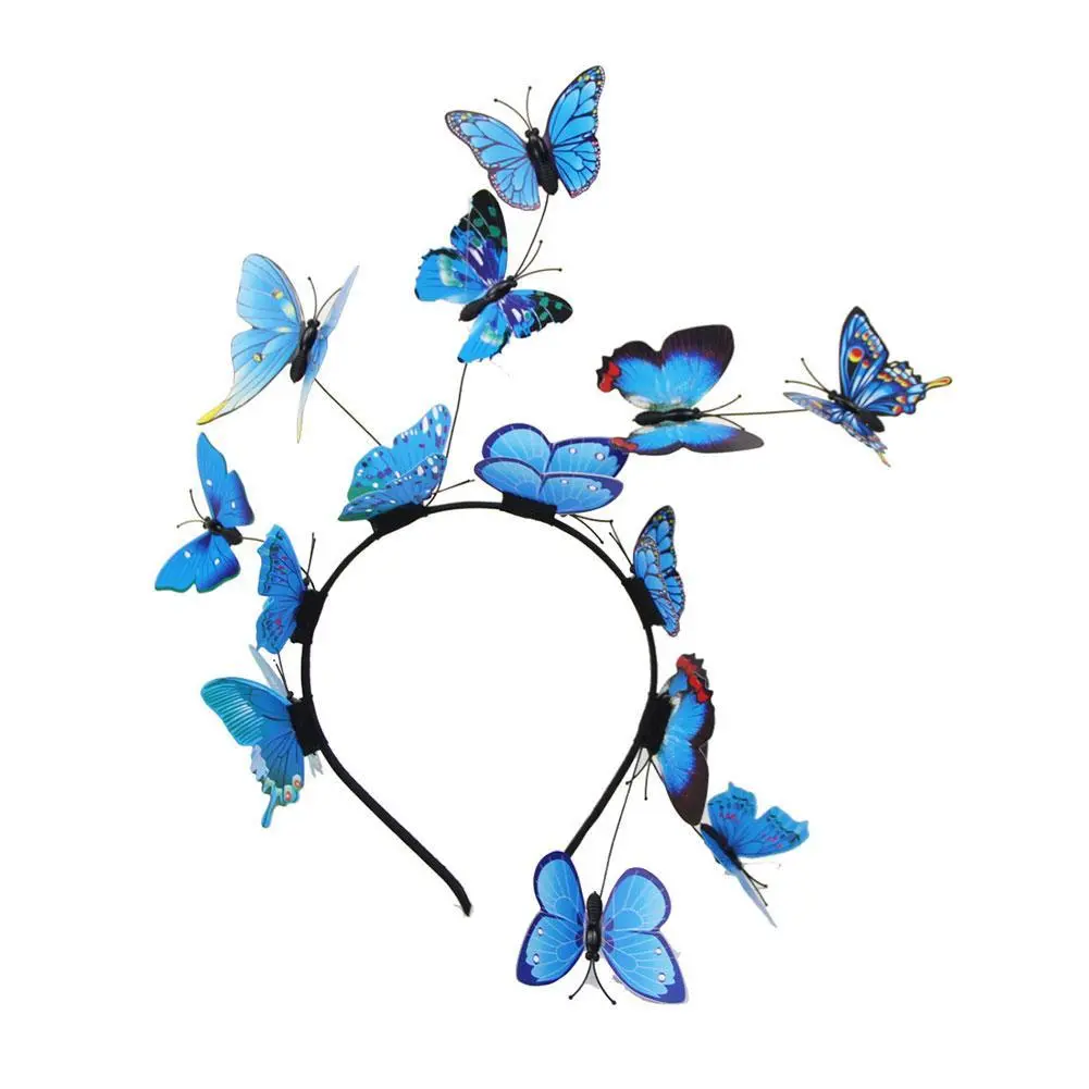 Fairy Wreath Headband Handmade Wedding Headwear Bride Super Fairy Ladies Garland Wedding Butterfly Headband Hair Accessories