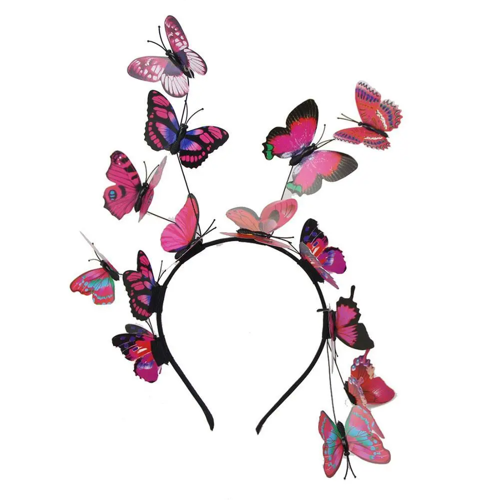 Fairy Wreath Headband Handmade Wedding Headwear Bride Super Fairy Ladies Garland Wedding Butterfly Headband Hair Accessories