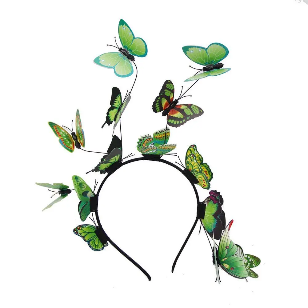 Fairy Wreath Headband Handmade Wedding Headwear Bride Super Fairy Ladies Garland Wedding Butterfly Headband Hair Accessories