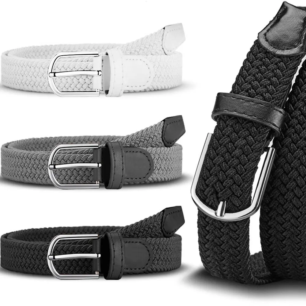 Men's Belt Fashion Casual Woven Elastic Belt Outdoor Sports Military Tactical Strap Climbing Work Belt Unisex With Jeans Pants