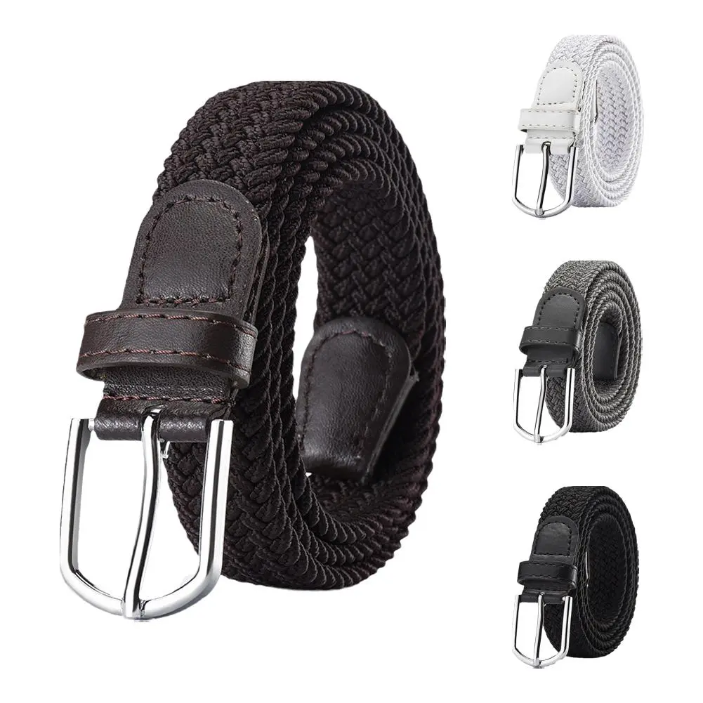 Men's Belt Fashion Casual Woven Elastic Belt Outdoor Sports Military Tactical Strap Climbing Work Belt Unisex With Jeans Pants