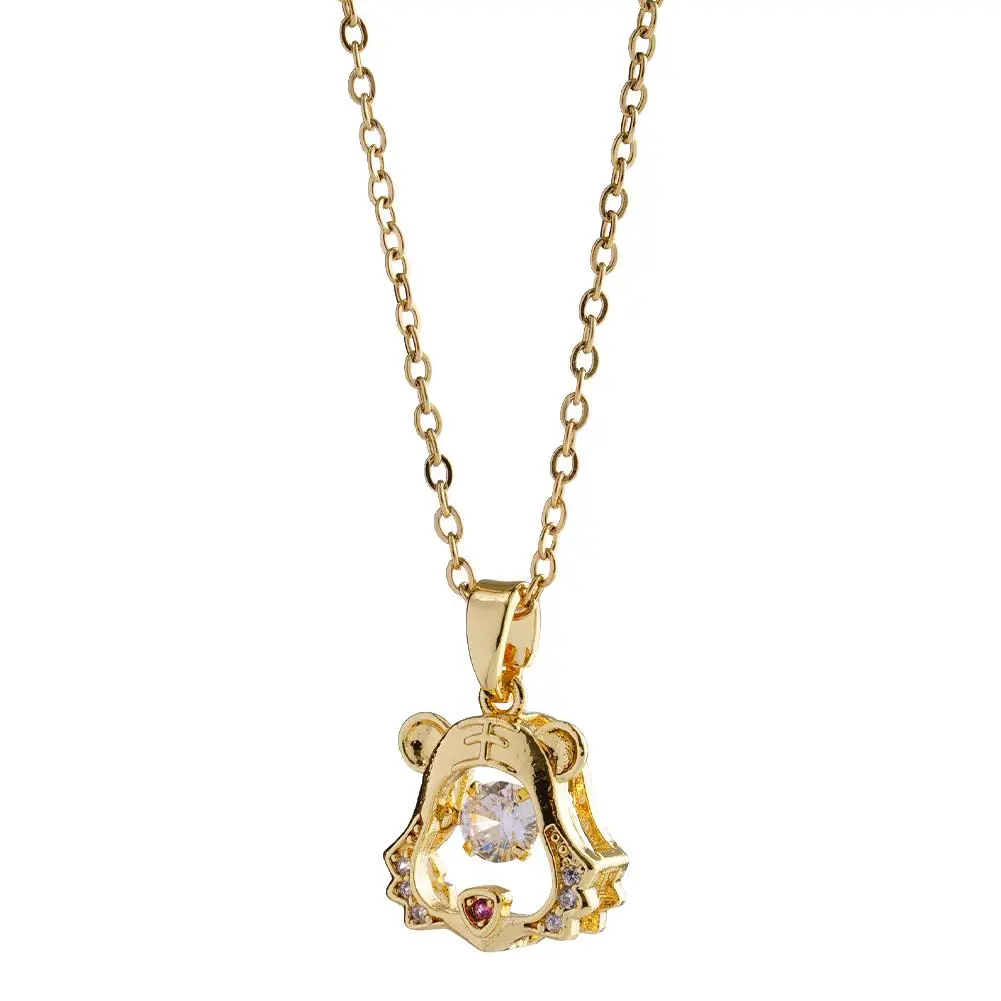 12 Chinese Rat Ox Tiger Rabbit Dragon Snake Horse Sheep Monkey Rooster Dog Pig Pendants Necklace Choker Gifts