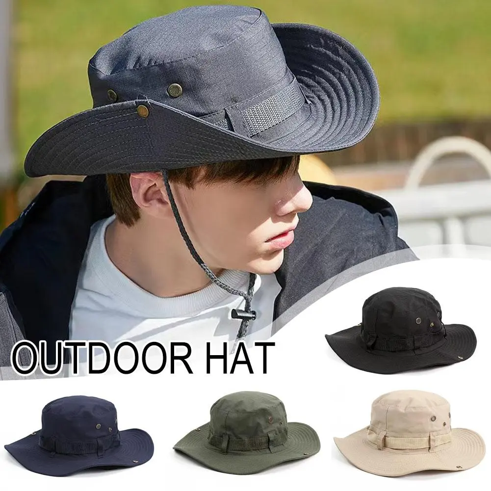Sunshade Cowboy Bucket Hat Fishing Sun Cap Summer Ultralight Sunscreen for Outdoors Work Camping Hiking Climbing UV Protection