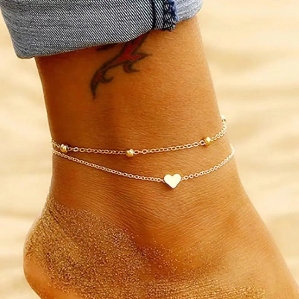 Bohemian Beads Ankle Bracelet for Women Leg Chain Round Tassel Anklet Summer Vintage Foot Jewelry Accessories