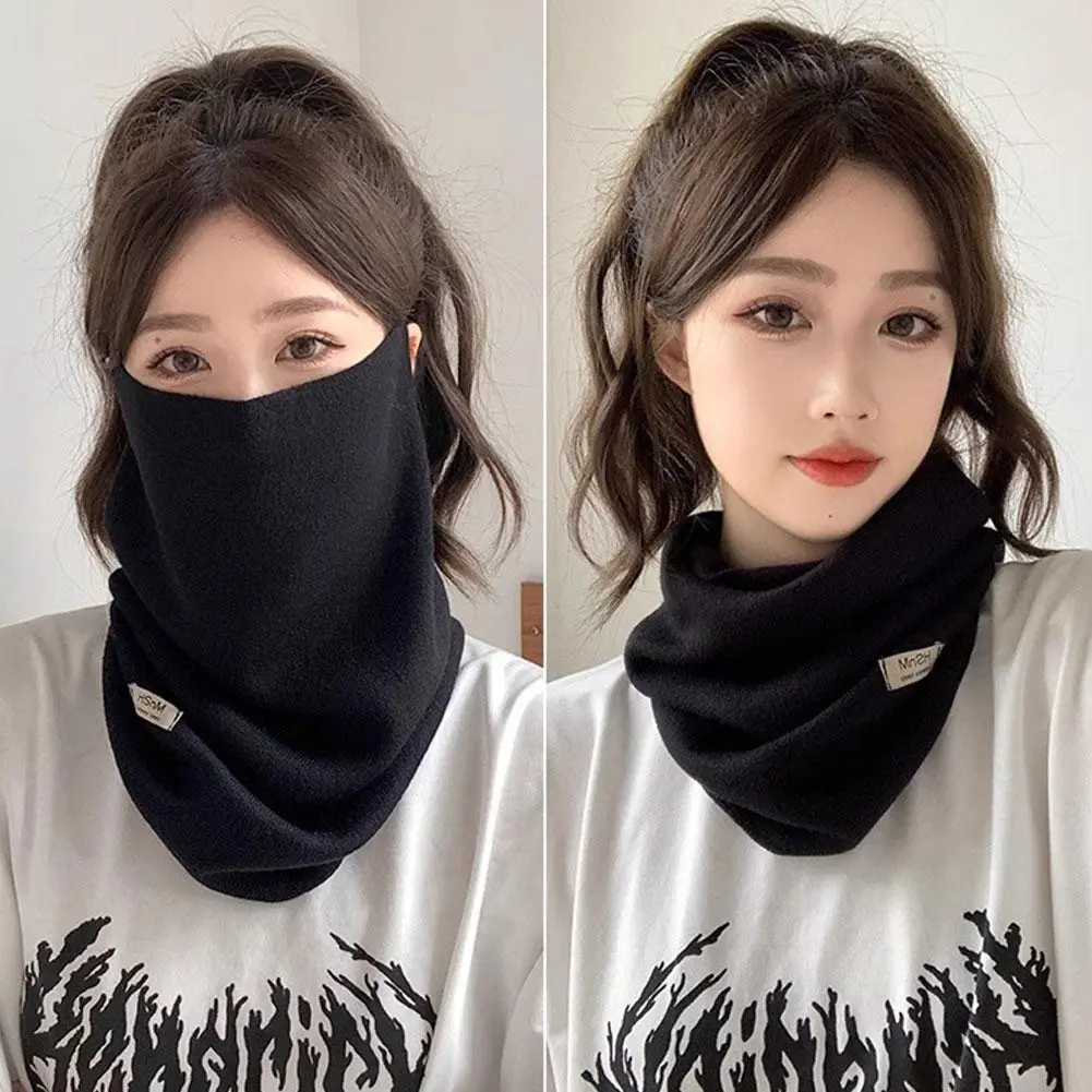Winter Warm Mask for Women Plush Thickened Neck Protection Face Cover Adjustable Outdoor Sport Cycling Windproof Ski Scarf Masks