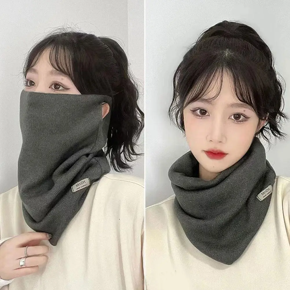 Winter Warm Mask for Women Plush Thickened Neck Protection Face Cover Adjustable Outdoor Sport Cycling Windproof Ski Scarf Masks