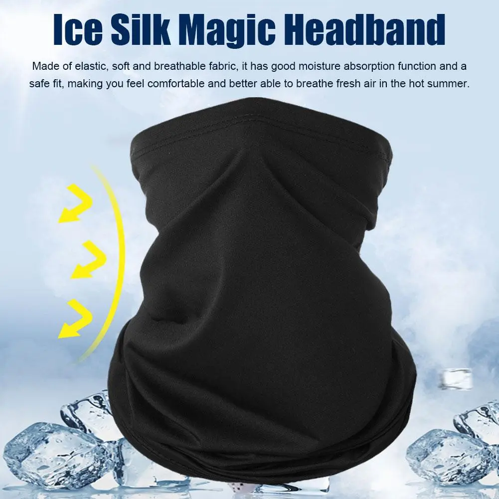 Summer Breathable Cool Mesh Bandana Hiking Hunting Cycling Running Tube Scarf Ski Sports Neck Warmer Half Face Mask Men Women