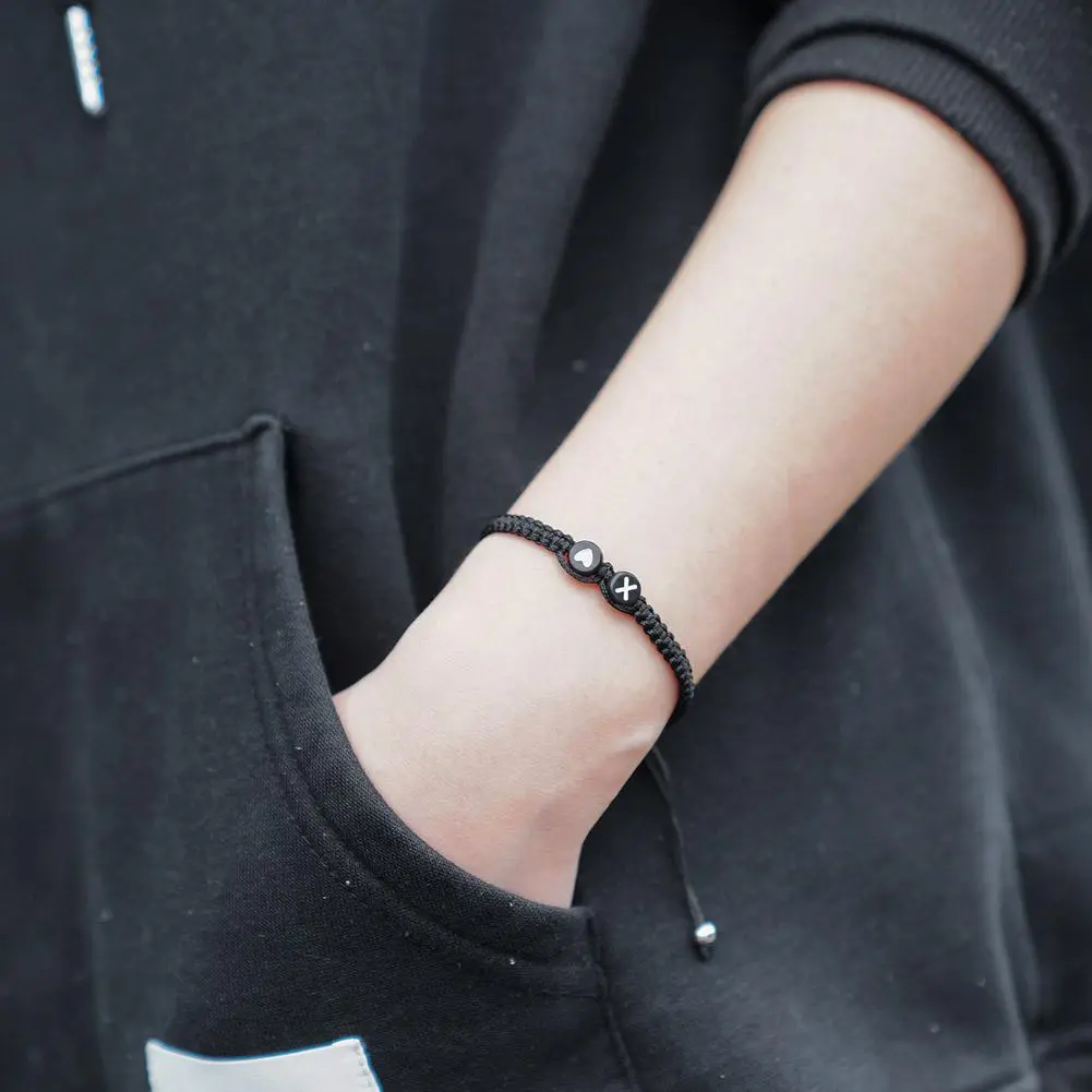 26 Letters Initial Heart Bracelets Handmade Adjustable A-Z Name Braided Bracelets For Women Men Friendship Jewelry  Accessories