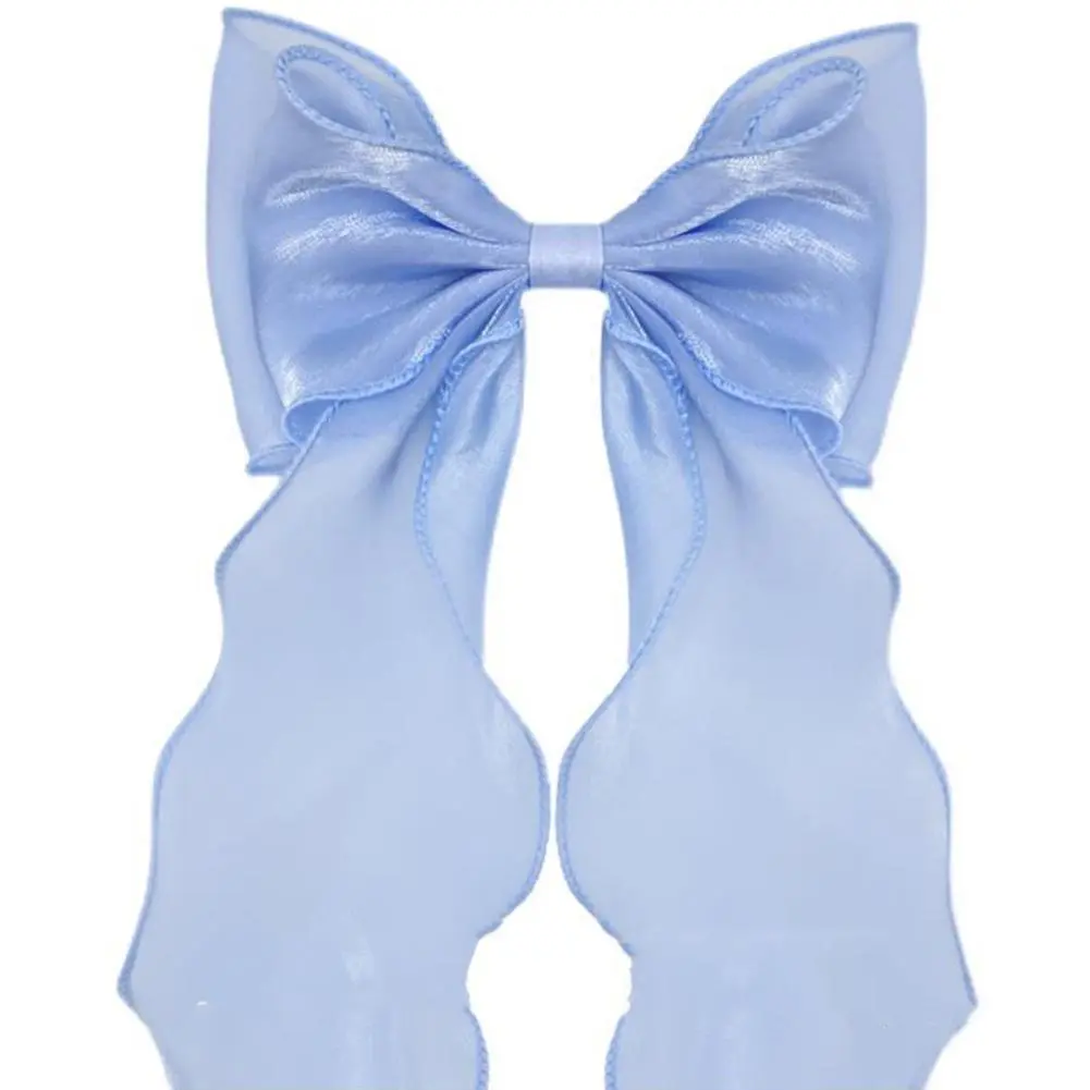 Elegant Bow Ribbon Hair Clip Simple Solid Satin Spring Clip Hair Girls Hair Retro Pin Bows Barrettes Long Accessories Hair B8L3