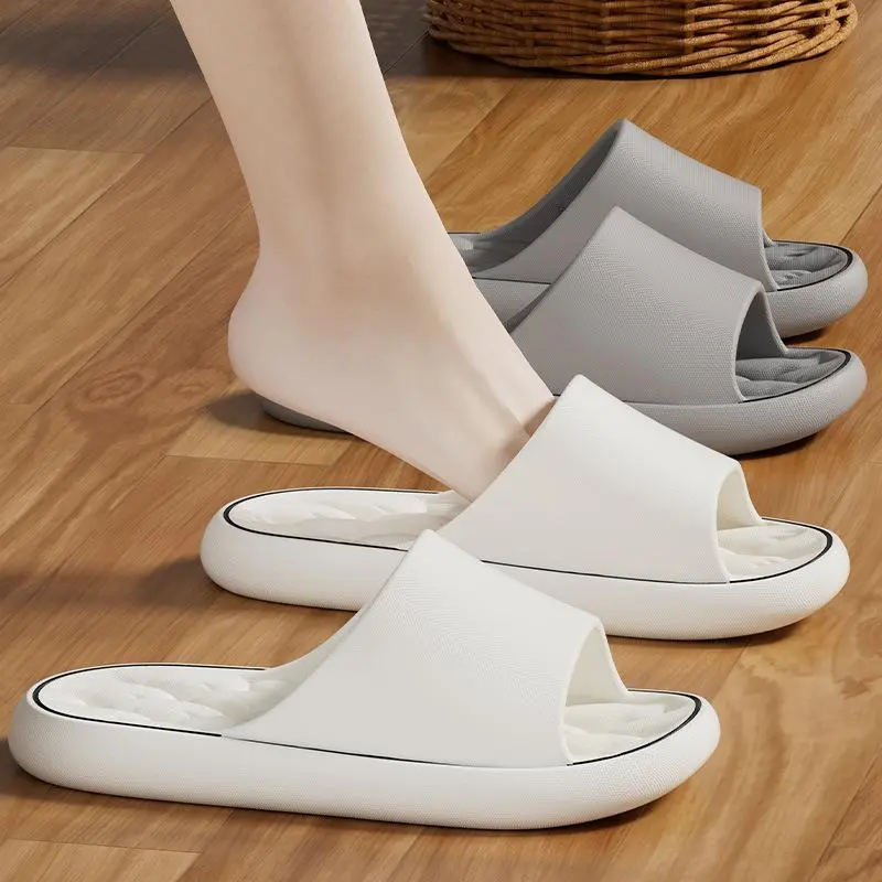 Super Light Soft Slippers Simple Fashion Slides EVA Elastic Shoes Colorful Sneakers In Door Bathroom Flip Flops