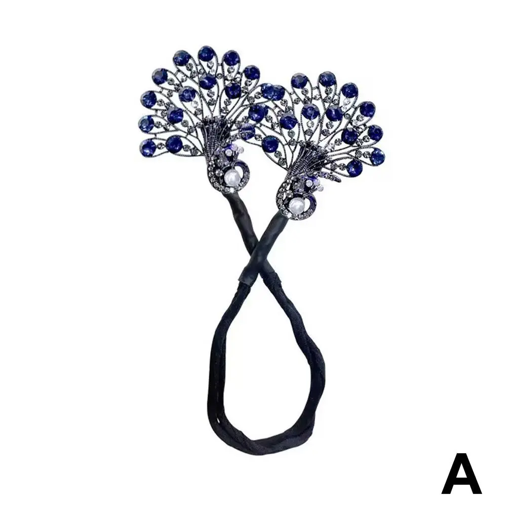 2025 Elegant Korean Style Peacock Shape Hair Bun Maker Lady Girls Twist Hair Hairpin Women Clips Headwear Accessories Popul F4K7