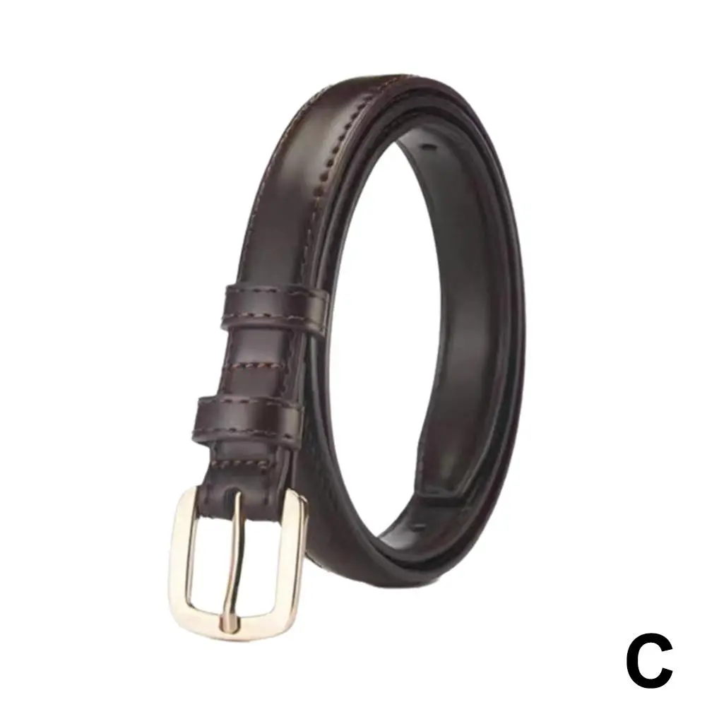 Fashion Genuine Leather Alloy Needle Buckle Black Belt Belt Waist Thin Version Retro Accessories Jeans And Simple Korean Wo U6X3