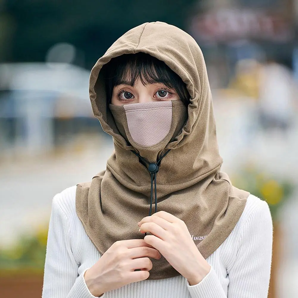 Winter Warm Balaclava Cycling Cap Outdoor Sports Windproof Cap Ski Bib Polar Fleece Cold-proof Motorcycle Bicycle Hat Men Women