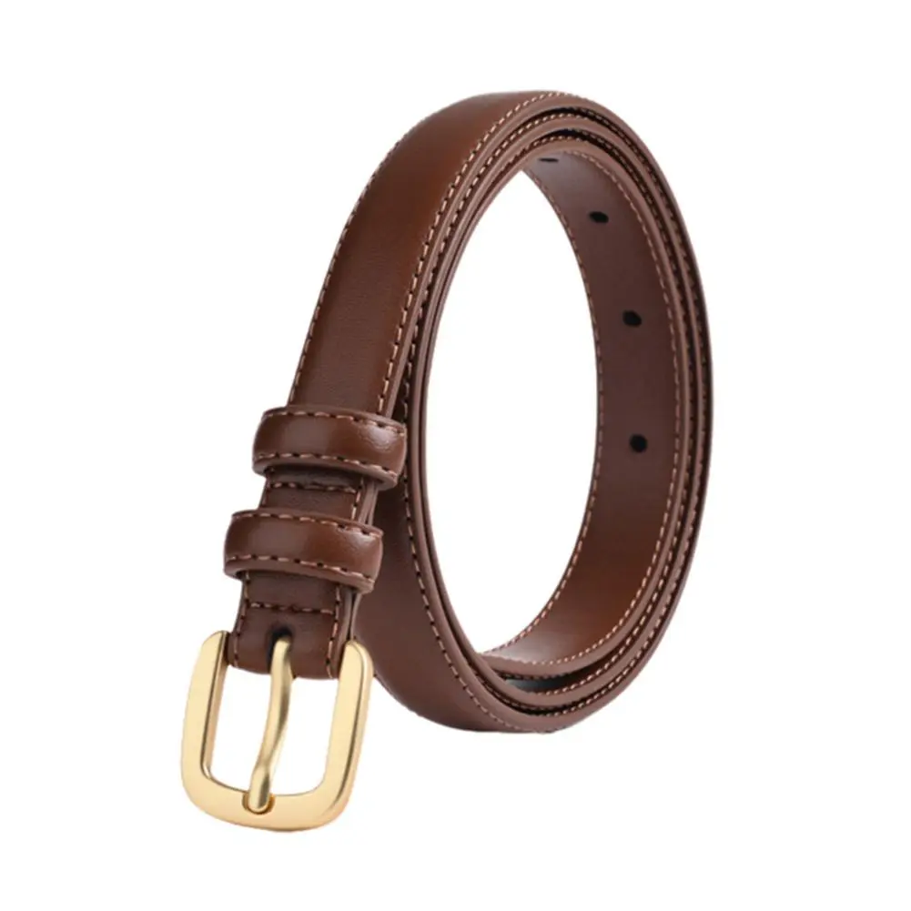 Fashion Genuine Leather Alloy Needle Buckle Black Belt Belt Waist Thin Version Retro Accessories Jeans And Simple Korean Wo U6X3