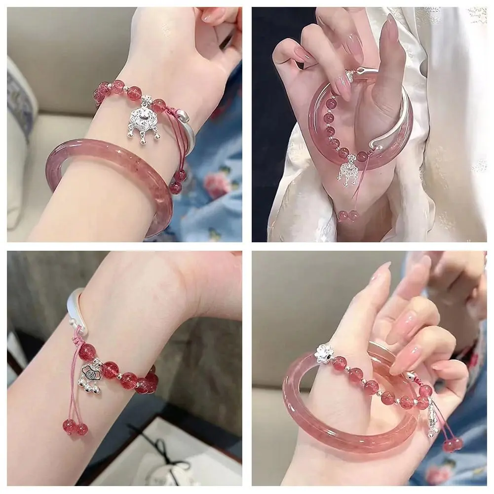 Chinese Style Tassel Beaded Bracelet For Women Retro Butterfly Pendant Charm Bracelets Temperament Bangles Fashion Jewelry Y1F9