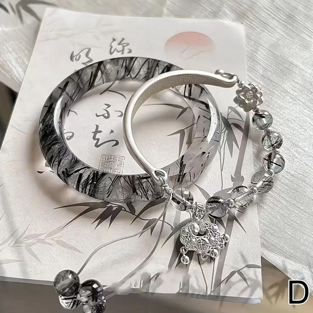 Chinese Style Tassel Beaded Bracelet For Women Retro Butterfly Pendant Charm Bracelets Temperament Bangles Fashion Jewelry Y1F9