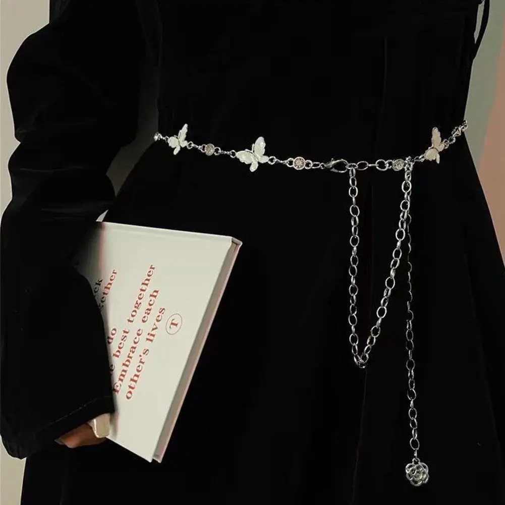 Bohemian Style Metal Patchwork Waist Chain For Women,Adjustable Textured Belt Elegant Dress Jewelry Accessory Party Fashion X9R3