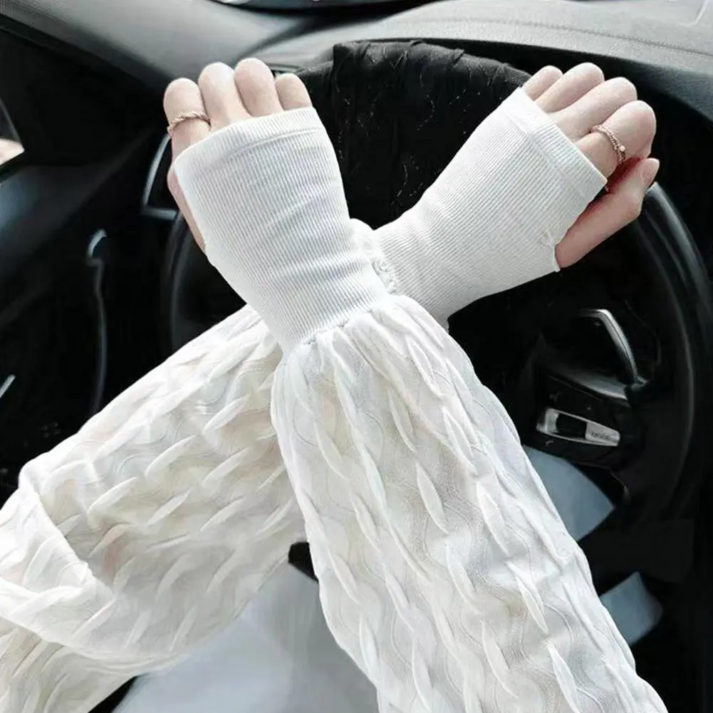 Summer New Loose Ice Silk Sun Protection Sleeve Outdoor Cycling Driving Arm Protector for Men And Women Comfortable Cooling