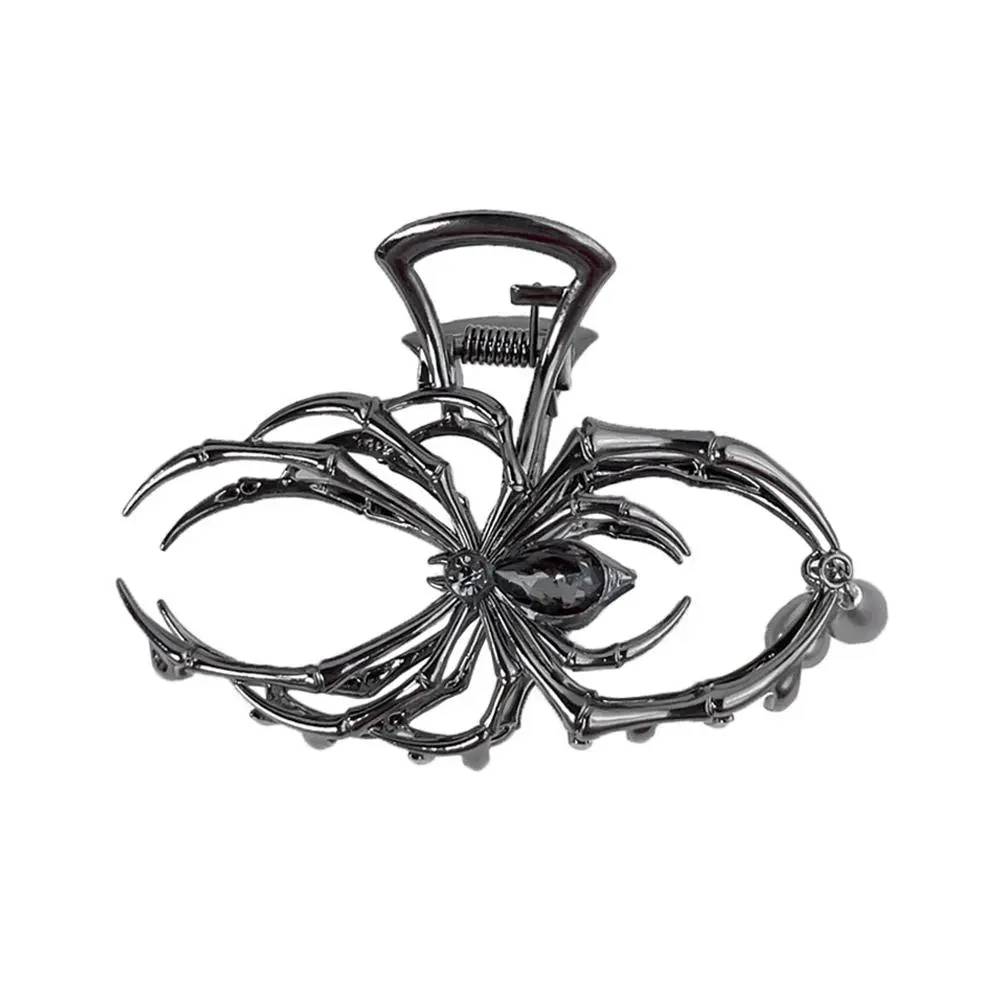 Big Sliver Spider Hair Claw Clips For Women,Strong Hold Hair Jaw Clips For Thick Thin Hair,Halloween Spider Hair Accessorie G6N1