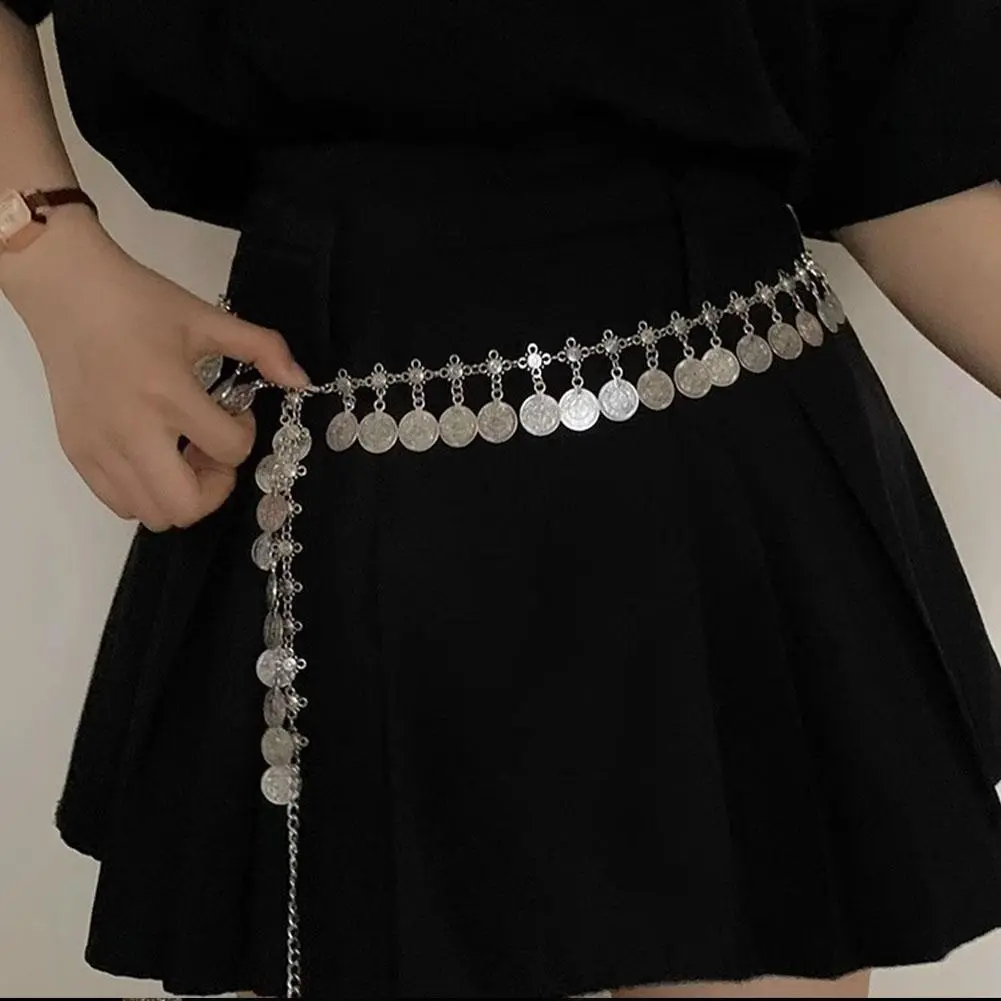 Retro Waist Chain Trouser Chain Metal Boho Minimalism Body Accessory Waist Chain Dress Jewelry Beads Pendant Women Belly Be Q8M9