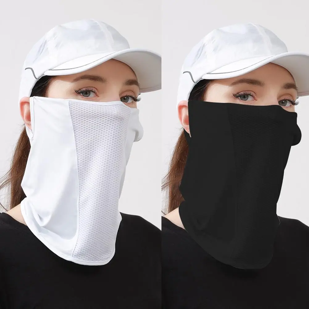 Summer Ice Silk Bicycle Scarf Sun Protection Full Face Mask Anti-UV Breathable Fishing Motorcycle Bike Cycling Masks