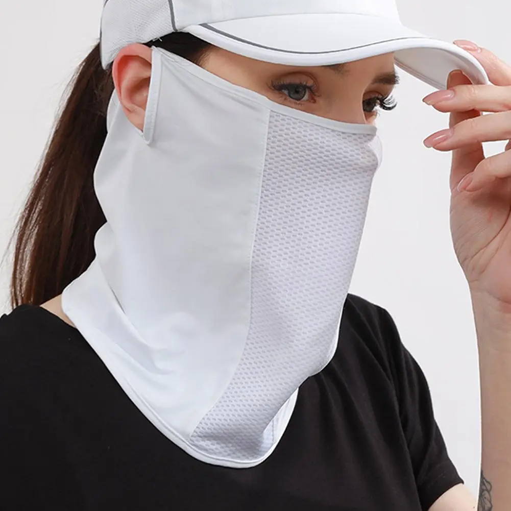 Summer Ice Silk Bicycle Scarf Sun Protection Full Face Mask Anti-UV Breathable Fishing Motorcycle Bike Cycling Masks