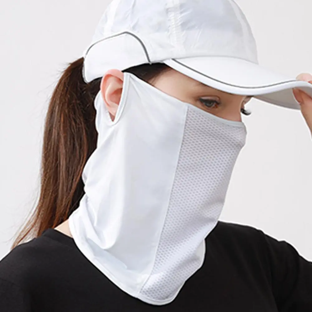 Summer Ice Silk Bicycle Scarf Sun Protection Full Face Mask Anti-UV Breathable Fishing Motorcycle Bike Cycling Masks