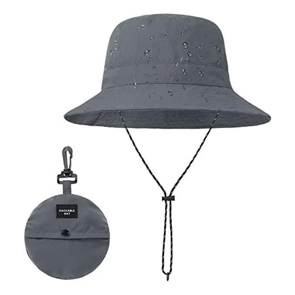 Summer Sun Protection Waterproof Bucket Hat Camping Hiking Cap With Storage Bag Anti-UV Sun Hat Mountaineering Caps Panama Hat