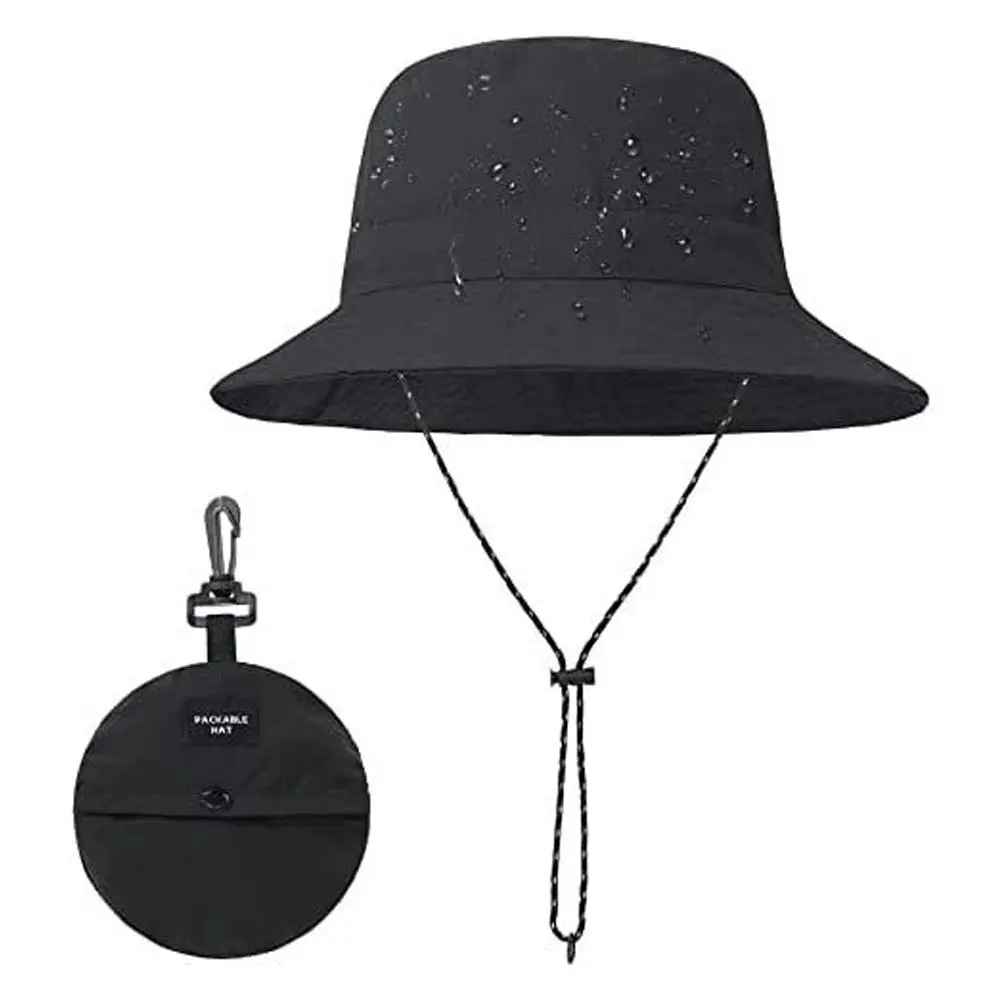Summer Sun Protection Waterproof Bucket Hat Camping Hiking Cap With Storage Bag Anti-UV Sun Hat Mountaineering Caps Panama Hat