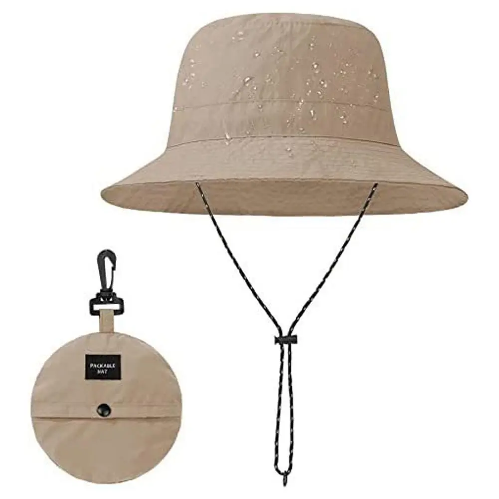 Summer Sun Protection Waterproof Bucket Hat Camping Hiking Cap With Storage Bag Anti-UV Sun Hat Mountaineering Caps Panama Hat