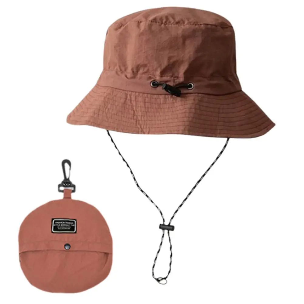 Summer Sun Protection Waterproof Bucket Hat Camping Hiking Cap With Storage Bag Anti-UV Sun Hat Mountaineering Caps Panama Hat