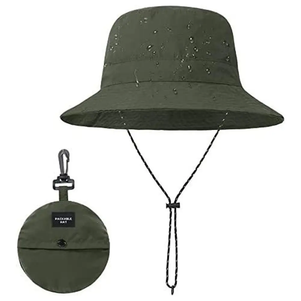 Summer Sun Protection Waterproof Bucket Hat Camping Hiking Cap With Storage Bag Anti-UV Sun Hat Mountaineering Caps Panama Hat