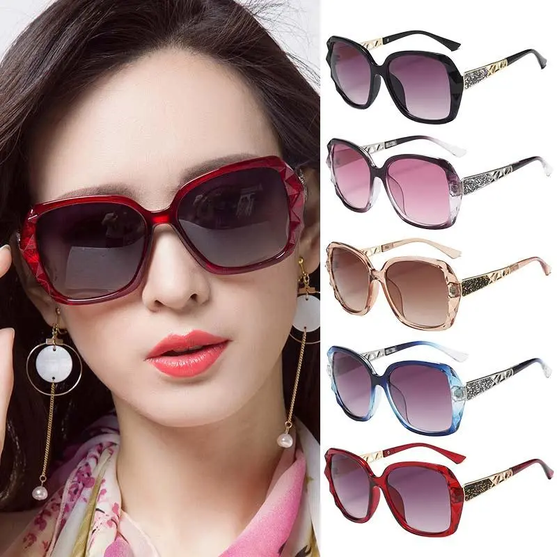 Fashion Oversized Sunglasses Women Big Frame Vintage Goggles UV400 Classic Eyewear Frame Square Glasses Square Large Sungla O5F8