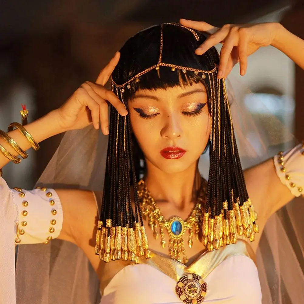 Women Fashion Styles Gold Color Chains Hair Chain Jewelry Chain Metal Piece Head Head Headband Jewelry Jewelry Bohemian Hai G7R9