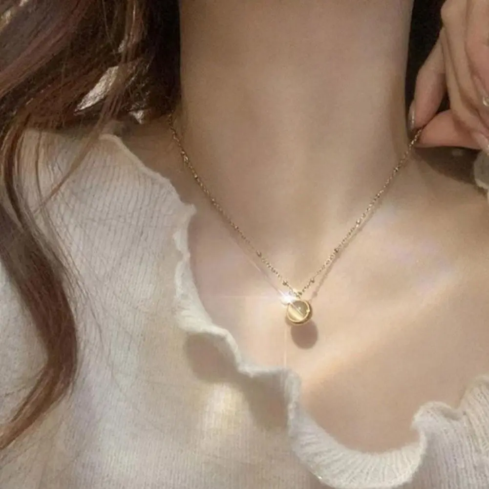 Fashion Stone Opal Oval Necklace For Women Stainless Steel Gold Color Oval Stone Pendant Necklace Wedding Aesthetic Jewelry Gift