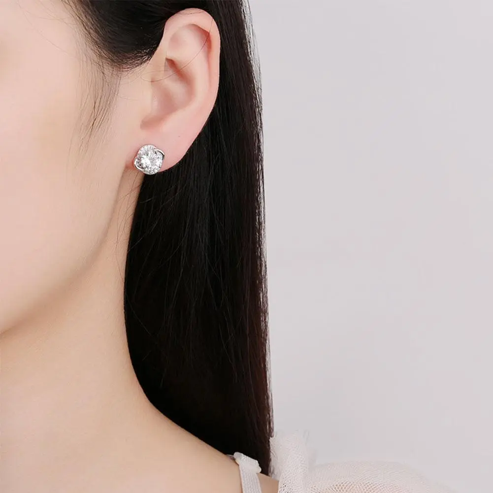 Fashion Trend Little Lucky Stud Earrings Classic Small Gift Exquisite Earrings Silvery Accessories Simple Clothing A1Z2
