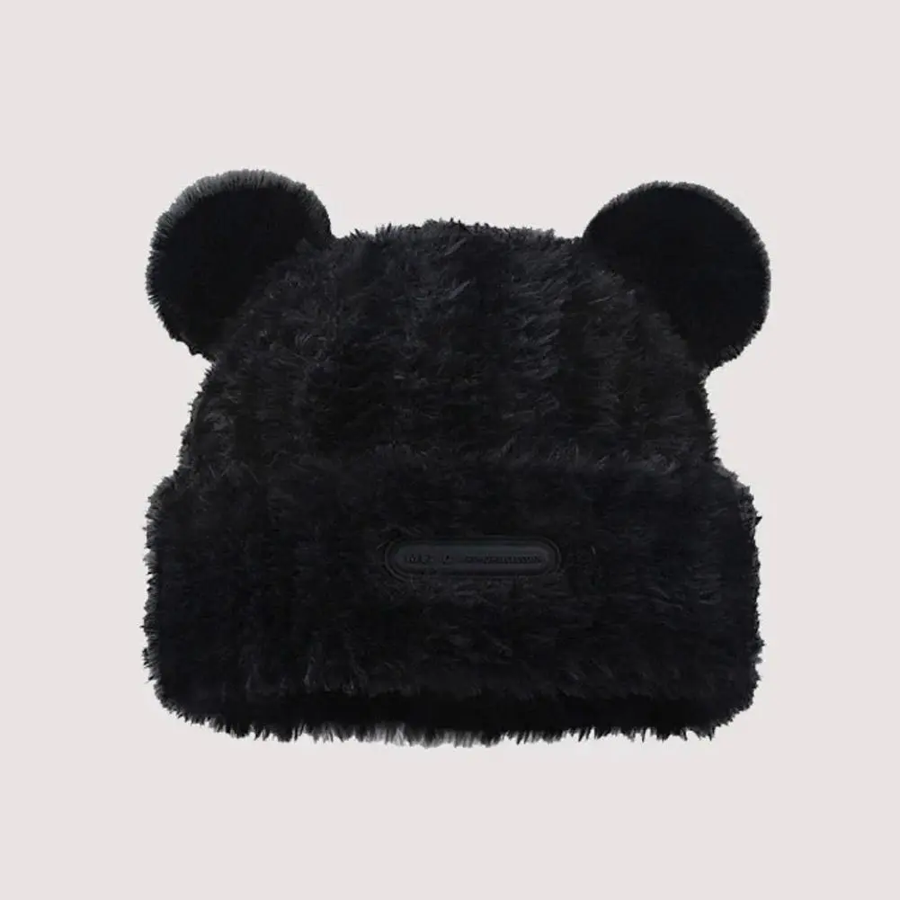 Women's Knitted Furry Fisherman Hat Winter New Style Thick Warm Face Slimming Rabbit Fur Simulation Knit Hat Autumn Winter