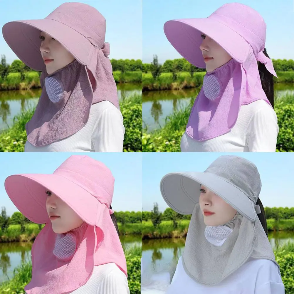 Summer Quick Dryng UV Protection Fisherman Cap Face Neck Cover Outdoor Fishing Cycling Removable Men Visor Hat Women Bucket Hat